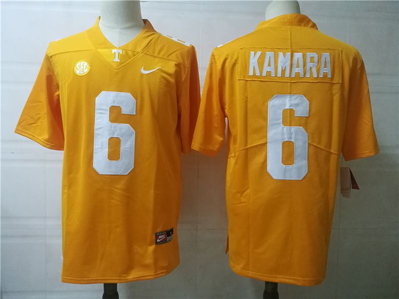 Men Tennessee Volunteers #6 Kamara Yellow Nike 2025 NCAA Jersey->ncaa teams->NCAA Jersey